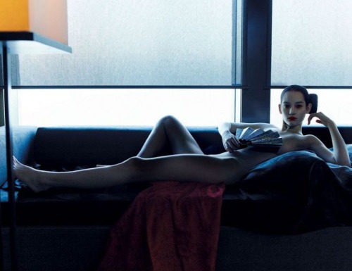 Fashion Editorial : Mona Matsuoka by Michel Comte for Vogue Italia May…