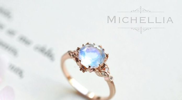 Luxury Jewelry 2017/2018 : Vintage Moonstone Floral Engagement Ring in by MichelliaDesigns…