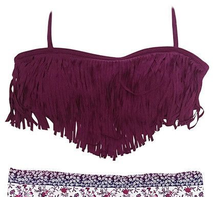 Best Swimwear 2017/2018 : Floral and Fringe Bikini Set