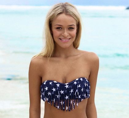 Best Swimwear 2017/2018 : Stars & Stripes Tassels Bikini