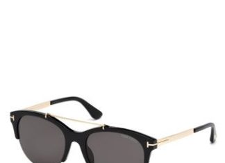 Best Summer Accessories 2017/2018 : Adrenne+Monochromatic+Semi-Rimless+Brow-Bar+Sunglasses,+Black+by+TOM+FORD+at+Nei…