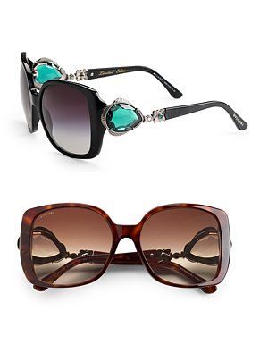 Best Summer Accessories 2017/2018 : BVLGARI – Oversized Stone Embellished Sunglasses