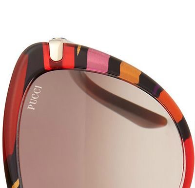 Best Summer Accessories 2017/2018 : Emilio Pucci Large Printed Cat-Eye Sunglasses…