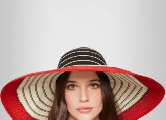Best Summer Accessories 2017/2018 : EUGENIA KIM Wide-brim striped woven straw sunhat…