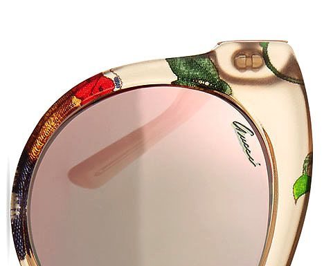 Best Summer Accessories 2017/2018 : Gucci Fabric-Embed Round Sunglasses, Floral Beige | Purely Inspiration…