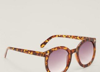 Best Summer Accessories 2017/2018 : LOFT – Modern Tortoiseshell Print Round Sunglasses