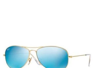 Best Summer Accessories 2017/2018 : Metal Aviator Sunglasses, Golden/Blue…