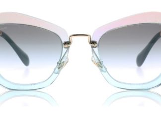 Best Summer Accessories 2017/2018 : Miu Miu 10NS Noir Lunettes-De-Soleil : 10NS Noir Glitter Turquoise 10NS : FR