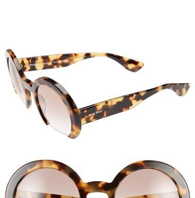 Best Summer Accessories 2017/2018 : Miu Miu 52mm Flat Bottom Sunglasses | Nordstrom