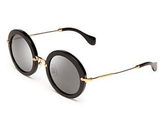 Best Summer Accessories 2017/2018 : Miu Miu Noir Round Sunglasses | Bloomingdale’s