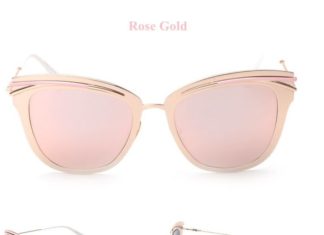 Best Summer Accessories 2017/2018 : Rose Gold Retro Alloy Cat Eye Sunglasses