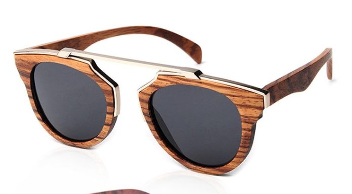 Best Summer Accessories 2017/2018 : Women's Wooden Sunglasses, Retro Half Frame, Brow Bar Sunglasses. Made by Al…