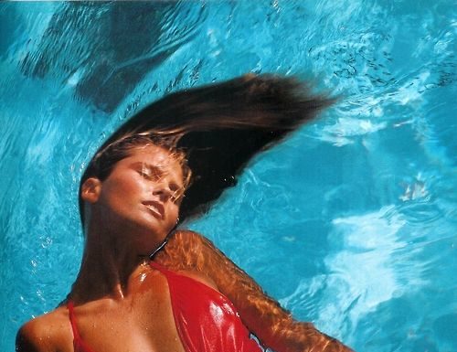 Best Swimsuits 2017/2018 : Christie Brinkley in a red swimsuit, photographed by Bruce Weber, June 1983…