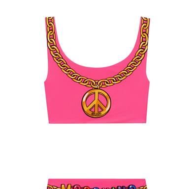 Best Swimsuits 2017/2018 : Logo-chain print bikini | Moschino | MATCHESFASHION.COM