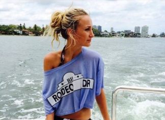 Best Swimsuits 2017/2018 : Tiffany Watson rocking our Rodeo Drive cropped T!…