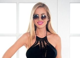 Best Swimwear 2017/2018 : Black Crochet High-Neck Bikini Set