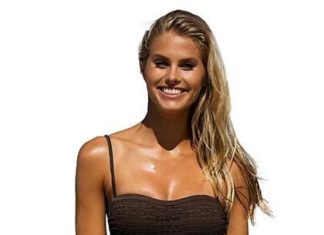Best Swimwear 2017/2018 : Brown Bramble Lace Halter Swimsuit