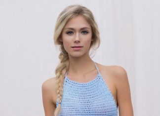 Best Swimwear 2017/2018 : Crochet Halter Bikini Set – Blue