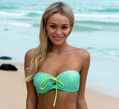 Best Swimwear 2017/2018 : Cut Out Front Mint Bikini Set