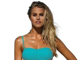 Best Swimwear 2017/2018 : Light Blue Lace Halter Swimsuit