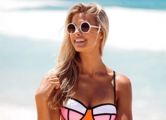 Best Swimwear 2017/2018 : Orange Contrast Bikini Set