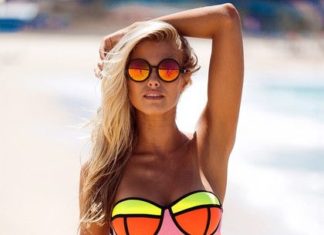 Best Swimwear 2017/2018 : Pink Contrast Bikini Set