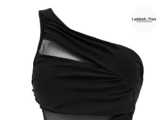 Best Swimwear 2017/2018 : Swimwear // Get that totally knock out beach look with this black mesh one-shoul…