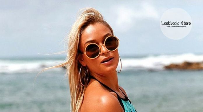 Best Swimwear 2017/2018 : Swimwear // Put on this gorgeous floral palm-print high-neck halter bikini set a…