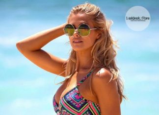 Best Swimwear 2017/2018 : Swimwear // Set a fun and colorful look at the beach by donning this aztec-print…