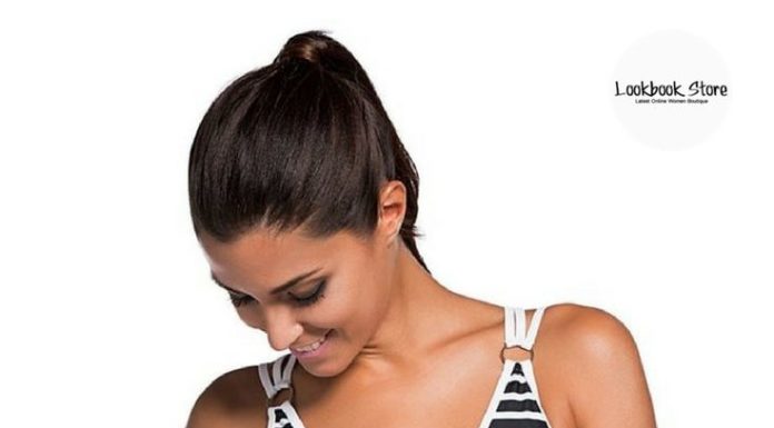 Best Swimwear 2017/2018 : Swimwear // This black striped strappy tankini set will surely help you stand ou…