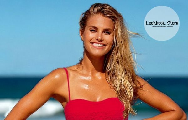 Best Swimwear 2017/2018 : Swimwear // This stunner features halter straps, sweetheart neckline, and light …