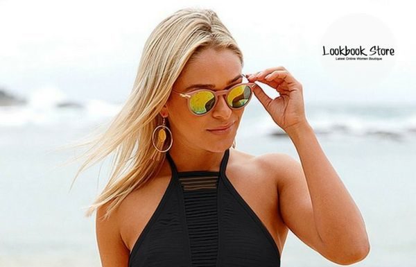 Best Swimwear 2017/2018 : Swimwear // This sultry bikini set features high-neck halter top with low hollow…