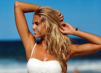 Best Swimwear 2017/2018 : White Lace Halter Swimsuit