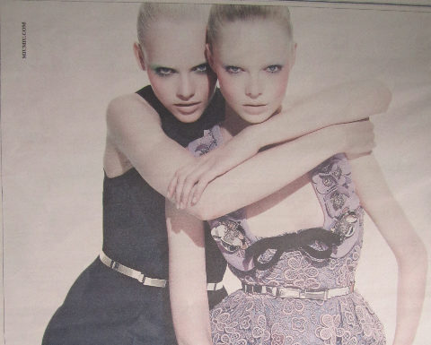 Fashion Editorial : Model: Siri Tollerod & Ginta Lapina
Photographer: Mert Alas…