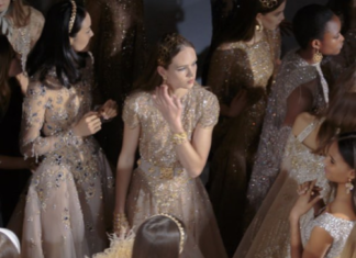 Fashion : @eliesaab couture.