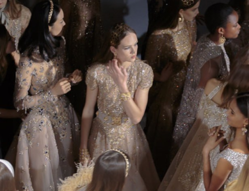 Fashion : @eliesaab couture.