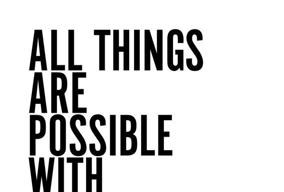 Fashion Quotes : All Things Everything Is Possible With Coffee Mascara Typography Minimalist Motivational Black White Quote Poster Prints Printable Decor Art