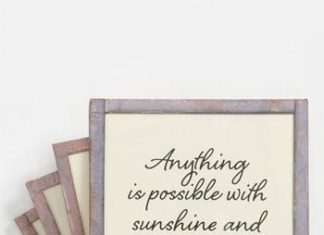 Fashion Quotes : Ben’s Garden ‘Anything Is Possible’ Coaster Set | Nordstrom