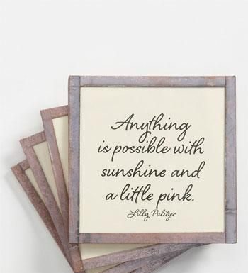 Fashion Quotes : Ben’s Garden ‘Anything Is Possible’ Coaster Set | Nordstrom
