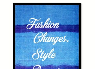 Fashion Quotes : Fashion Changes Style Remains Quote Saying Gift Ideas Home Decor Wall Art