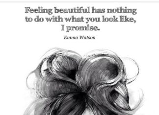 Fashion Quotes : feeling beauty has nothing to do with what you look like — emma watson…