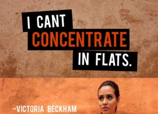 Fashion Quotes : "I can't concentrate in flats." -Victoria Beckham…