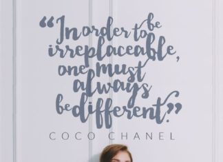 Fashion Quotes : "In order to irreplaceable, one must always be different." -Coco Chane…