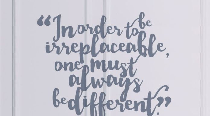 Fashion Quotes : "In order to irreplaceable, one must always be different." -Coco Chane…