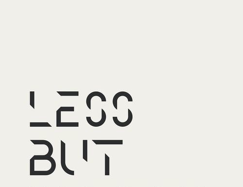 Fashion Quotes : LESS BUT BETTER…