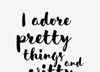 Fashion Quotes : Love this Kate Spade quote! "I adore pretty things and witty words."…