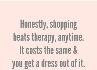 Fashion Quotes : shopping beats therapy…