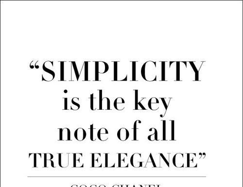 Fashion Quotes : Simplicity is the key note of all true elegance. Coco Chanel…