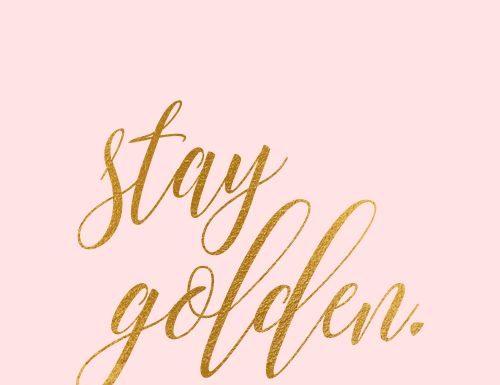 Fashion Quotes : Stay golden…