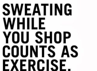 Fashion Quotes : Sweating while you shop counts as exercise. #shopping #quote…